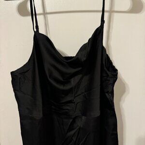 NWT Old Navy Black satin cowl dress